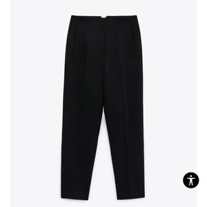 Zara Cigarette Tapered Work Pant in Black